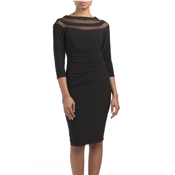 Ruched back illusion dress - Picture 1 of 5